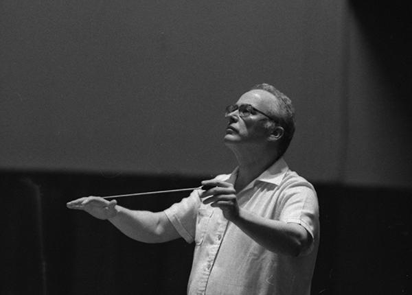 man conducting